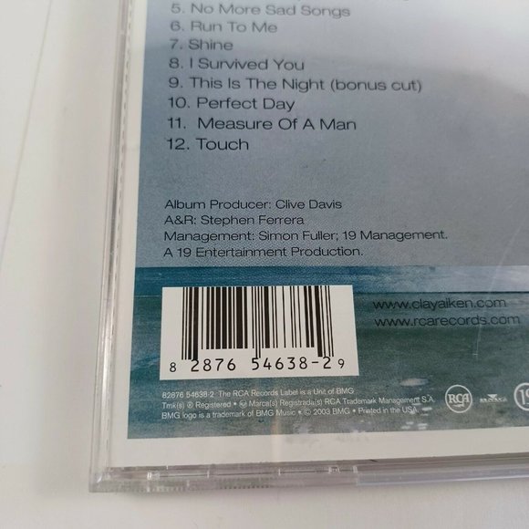 Clay Aiken CD Measure Of A Man -Throwbacks **MINOR WEAR - Picture 9 of 14